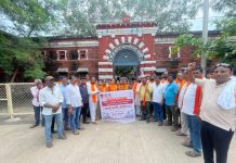 वणी येथे शिवसेना उबाठा तर्फे जनसुरक्षा काळा कायदा रद्द करण्यासाठी सरकार विरोधात निदर्शने