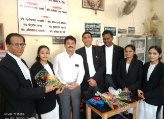 वणी वकील संघाकडून ॲड . ट्विंकल गोहणे यांचा सत्कार