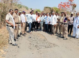 मनसेच्या आंदोलनाला यश : रासा साखरा रस्त्याच्या दुरुस्तीबाबत प्रशासनाची लेखी ग्वाही